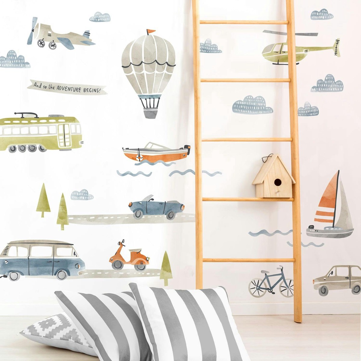 Away We Go Kit  Medium  Peel-and-Stick Wall Decals