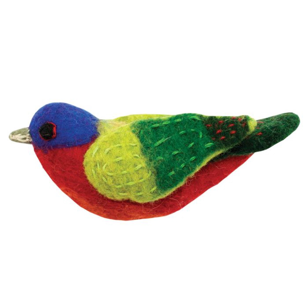 Handmade Wool Ornament: Painted Bunting