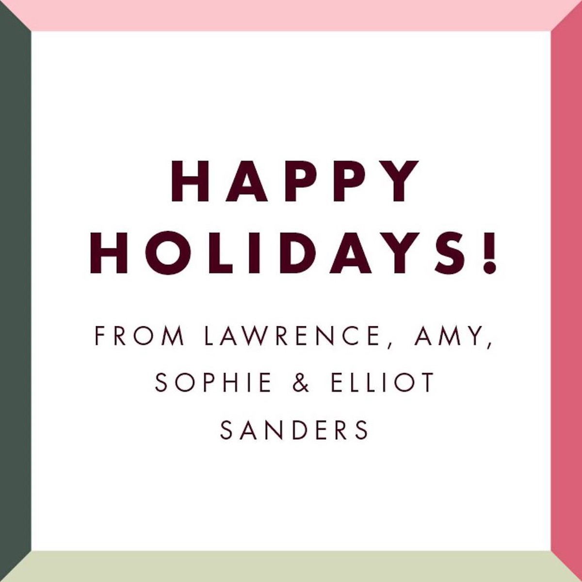 Mod Bevel Border Holiday Gift Tag Label