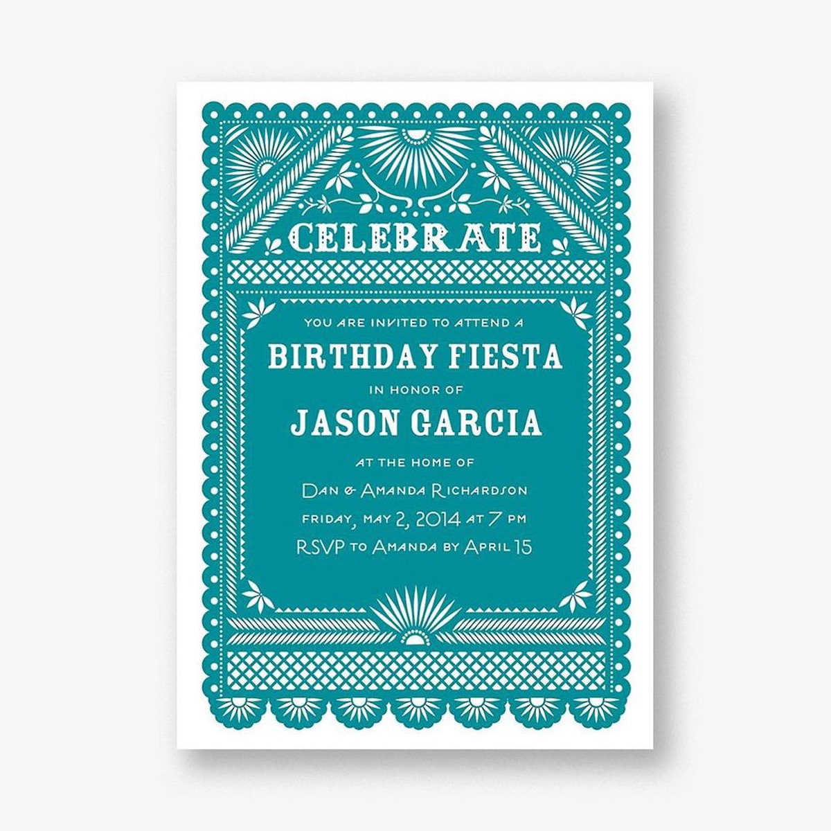 Fiesta Flag Birthday Party Invitation