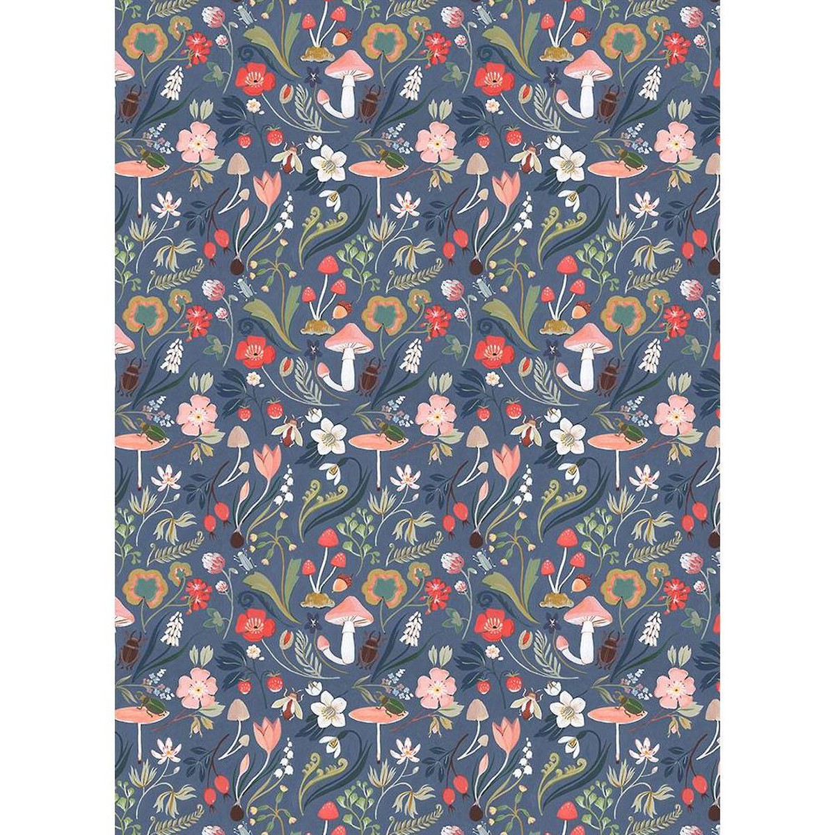 Floral Mushroom Flat Wrap