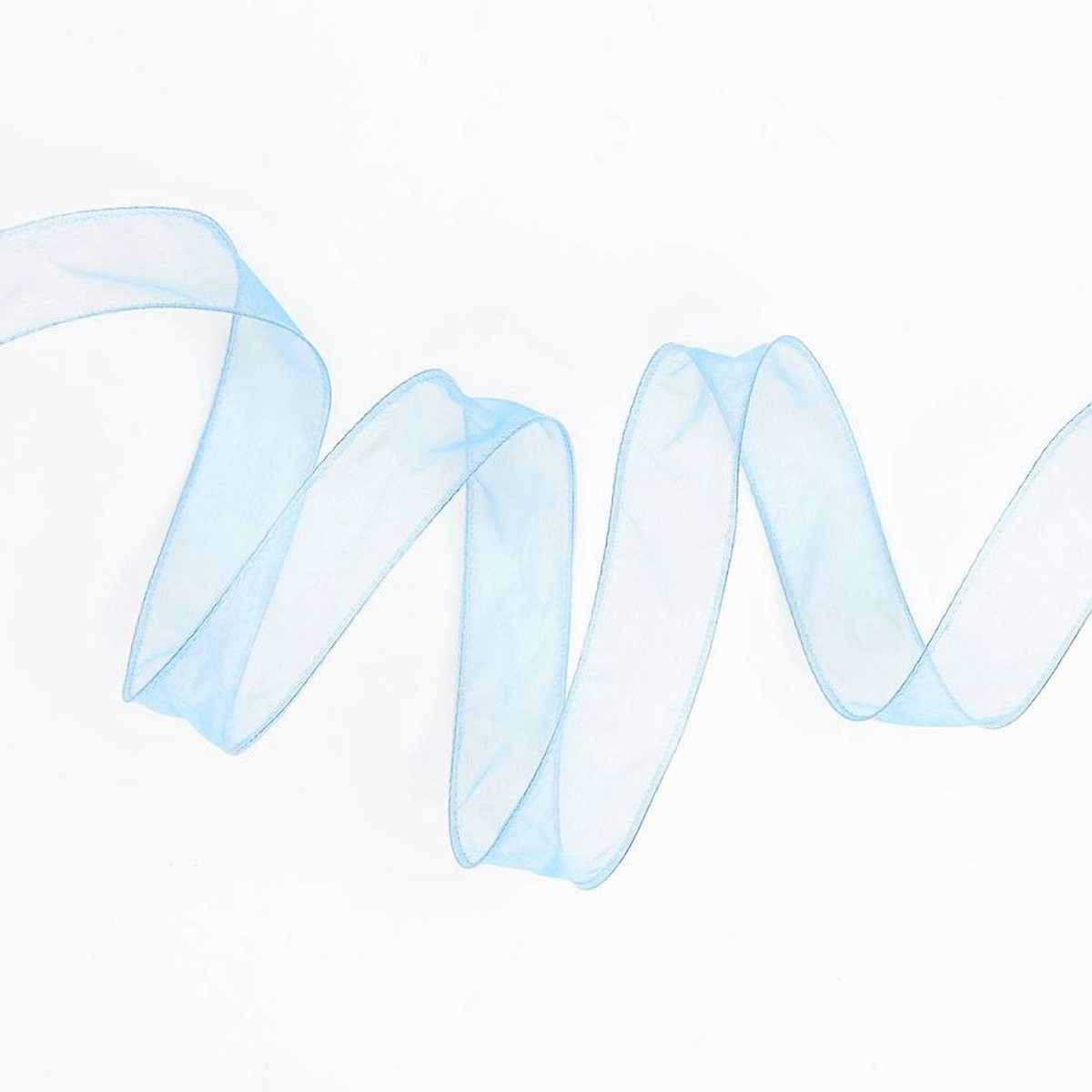 Light Blue Organdy Wired Ribbon 1″ 10 YD