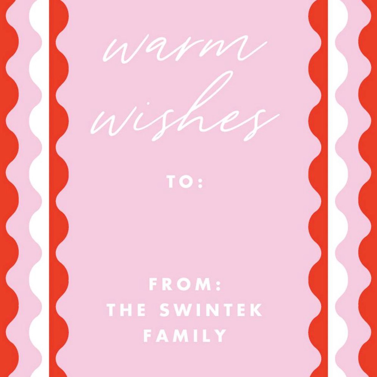 Retro Ric Rac Holiday Gift Tag Label