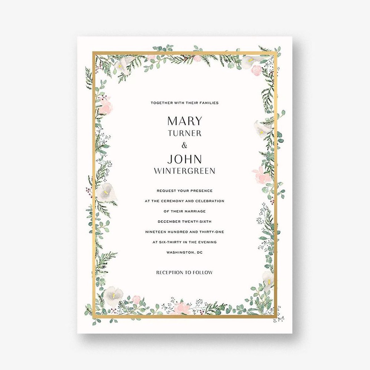 Lautaret Foil Wedding Invitation