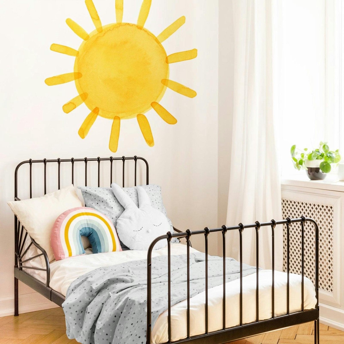 Watercolor Sun  Extra Large  Peel-and-Stick Wall Decals