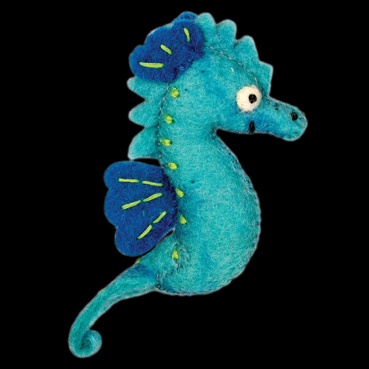 Handmade Wool Felt Seahorse Ornament