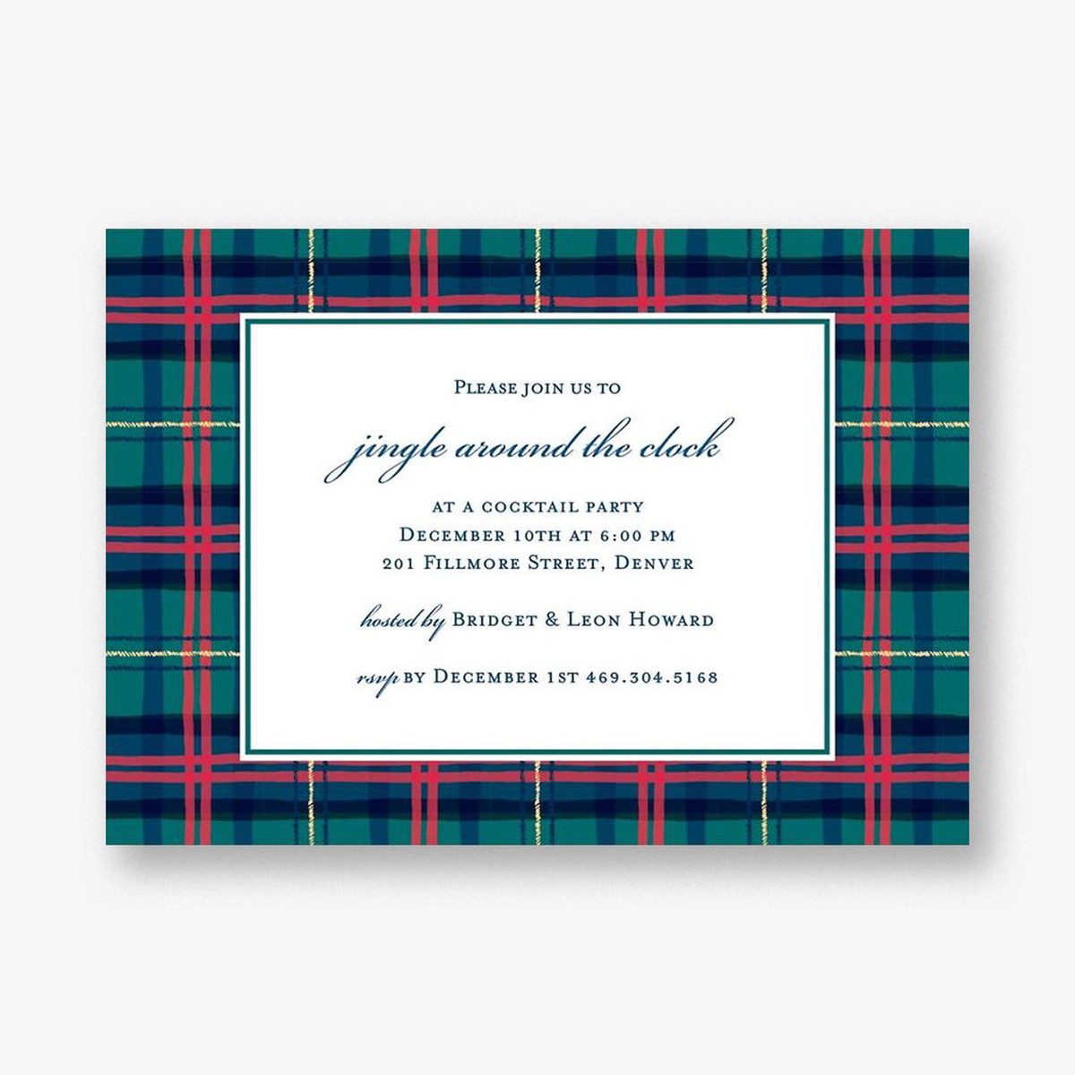 Plaid Invitation