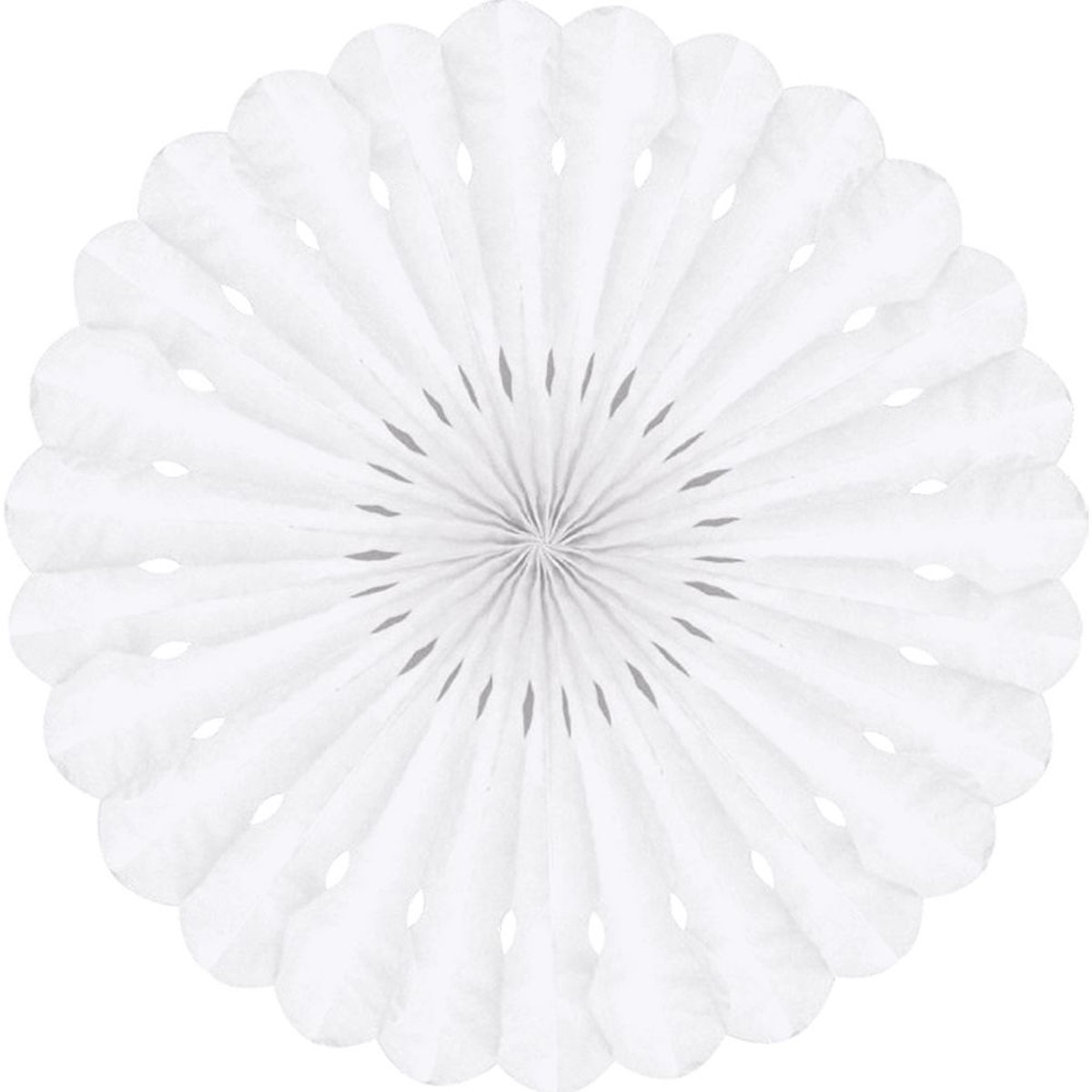Detailed fan, 30cm, White