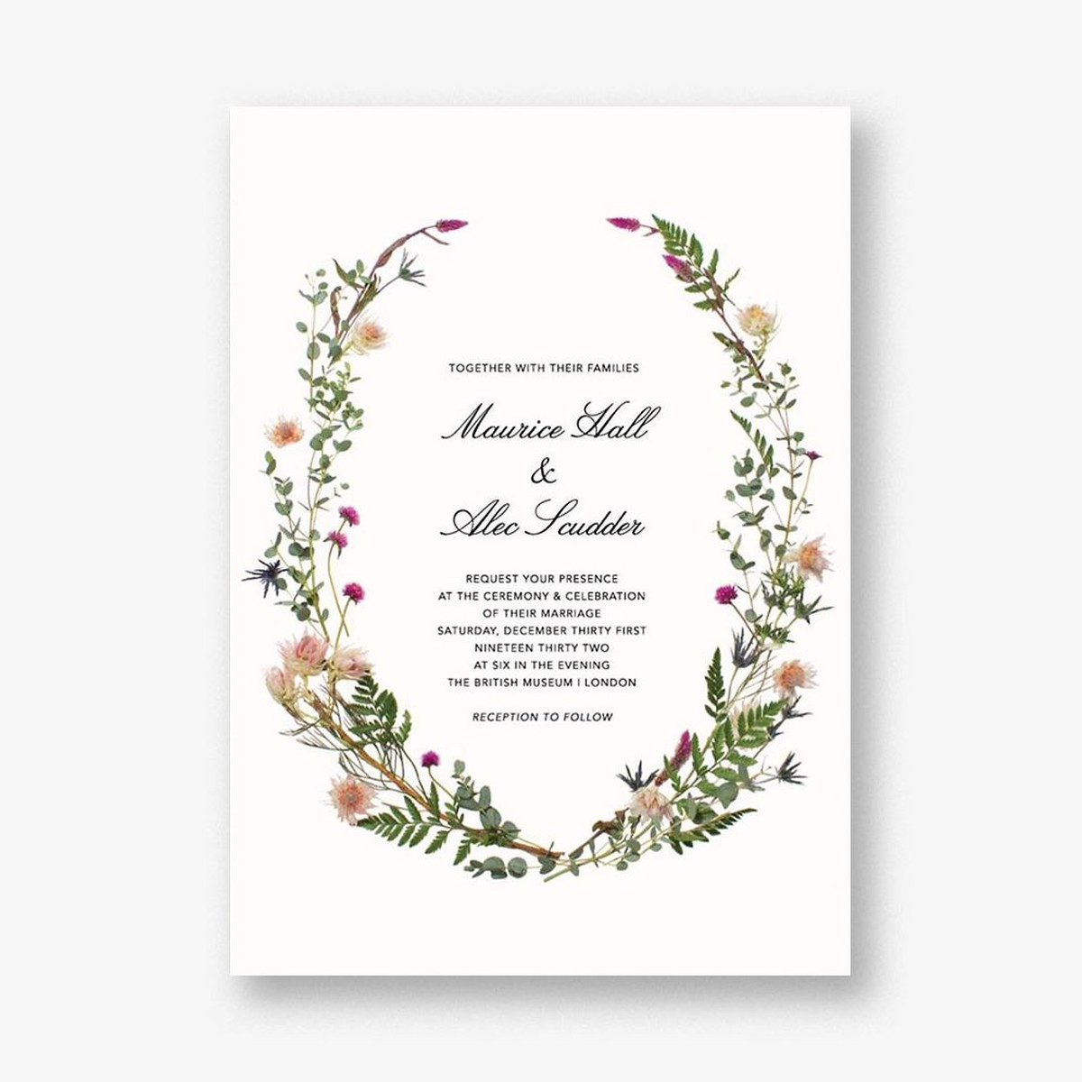 Fleurs Sauvages Wedding Invitation
