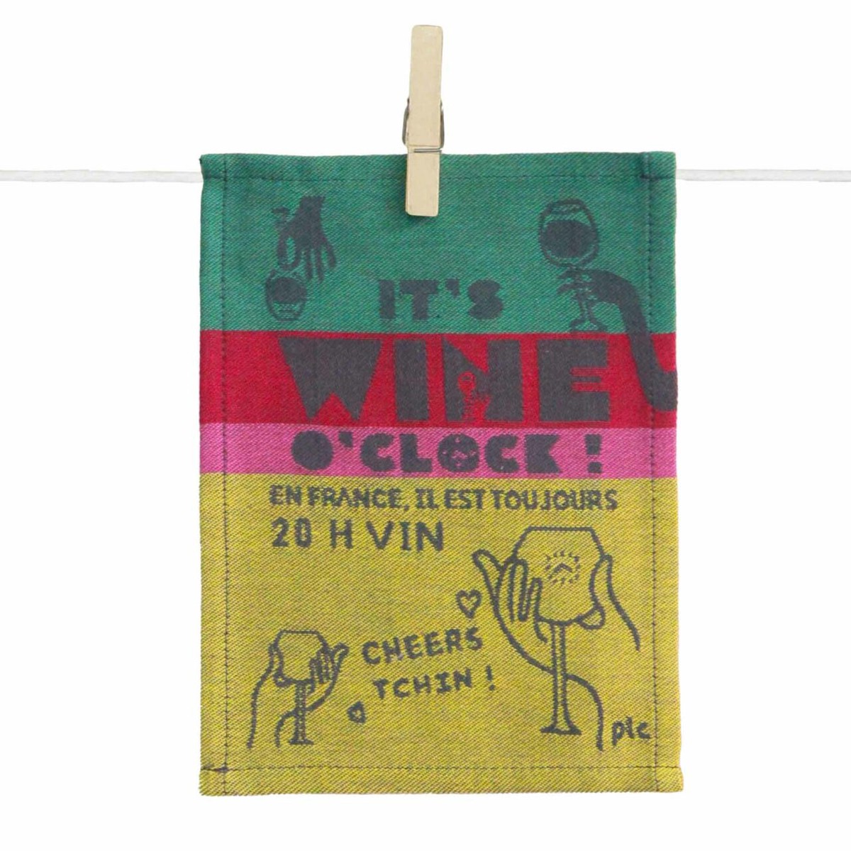 Gift Set of Six French Cocktail Napkins (Vin)