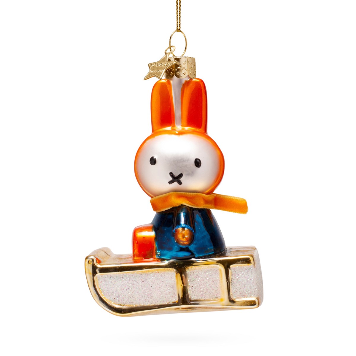 Miffy Glass Holiday Ornament – Miffy Snow Sled