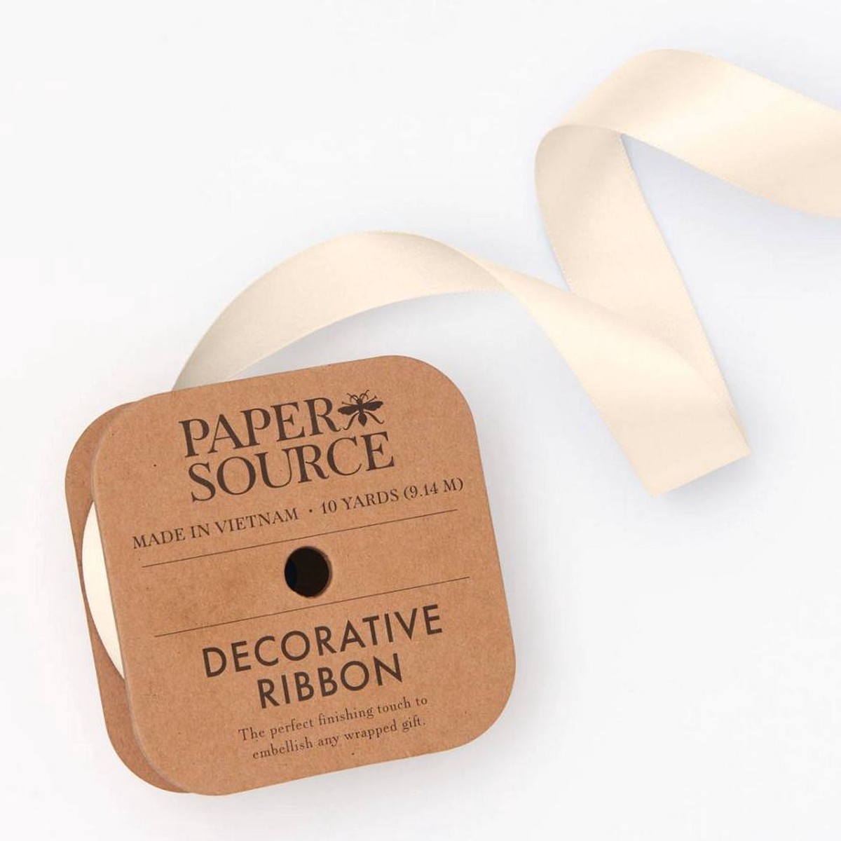 Satin Cream Ribbon 1″ 10YD