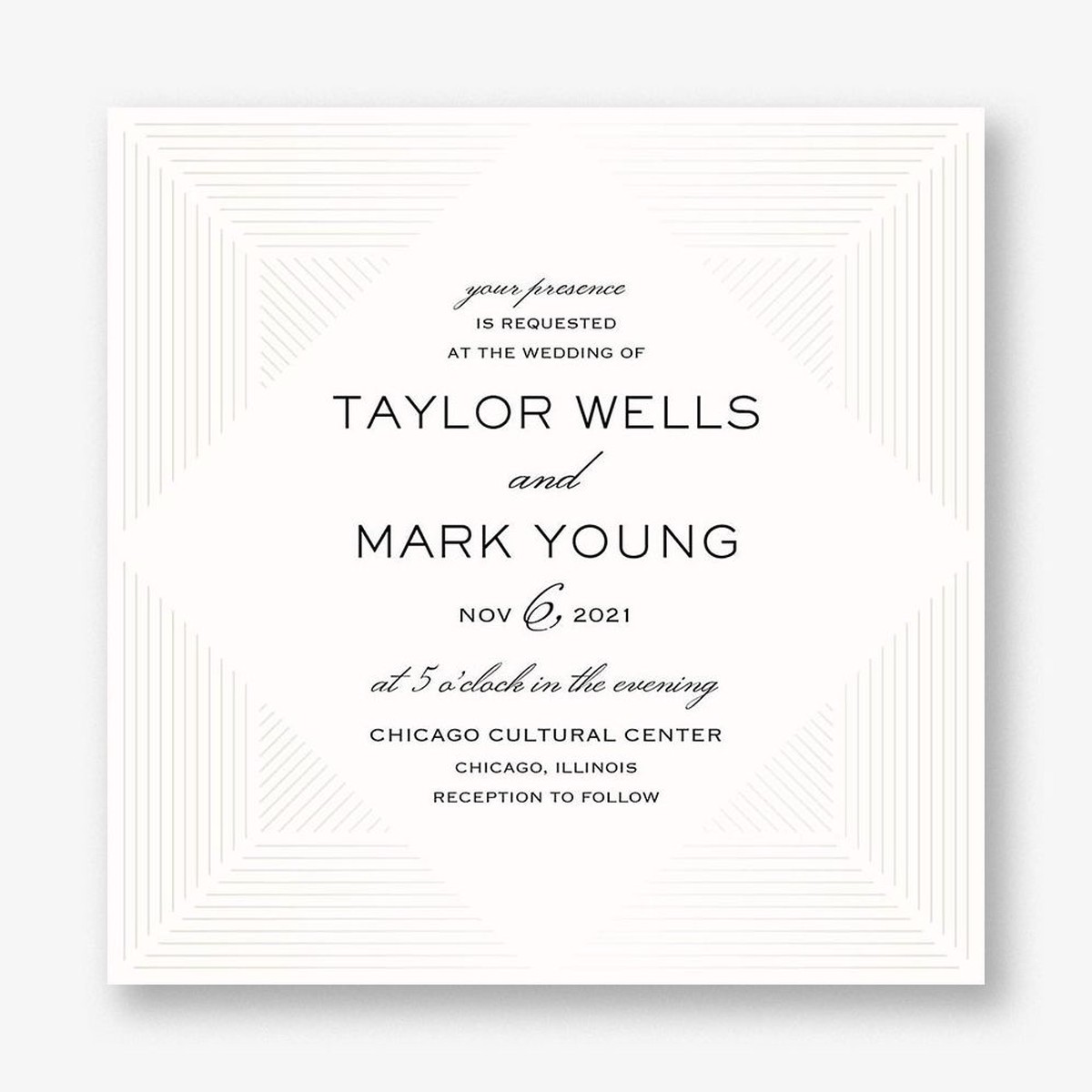 Diamond Edge Wedding Invitation