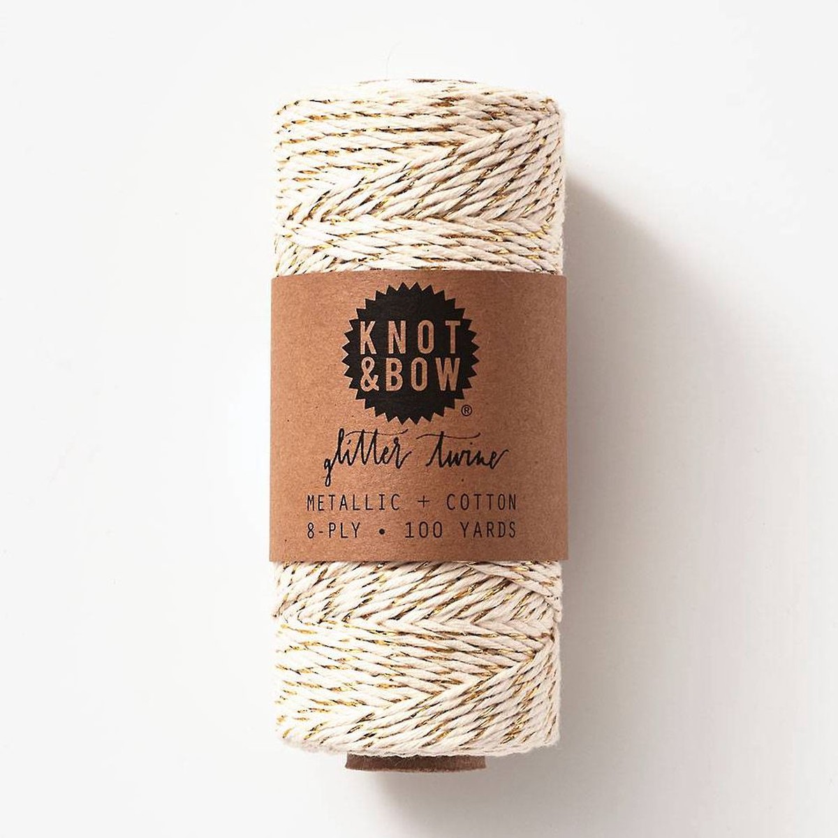 Gold Metallic/Natural Twine Spool 100yd
