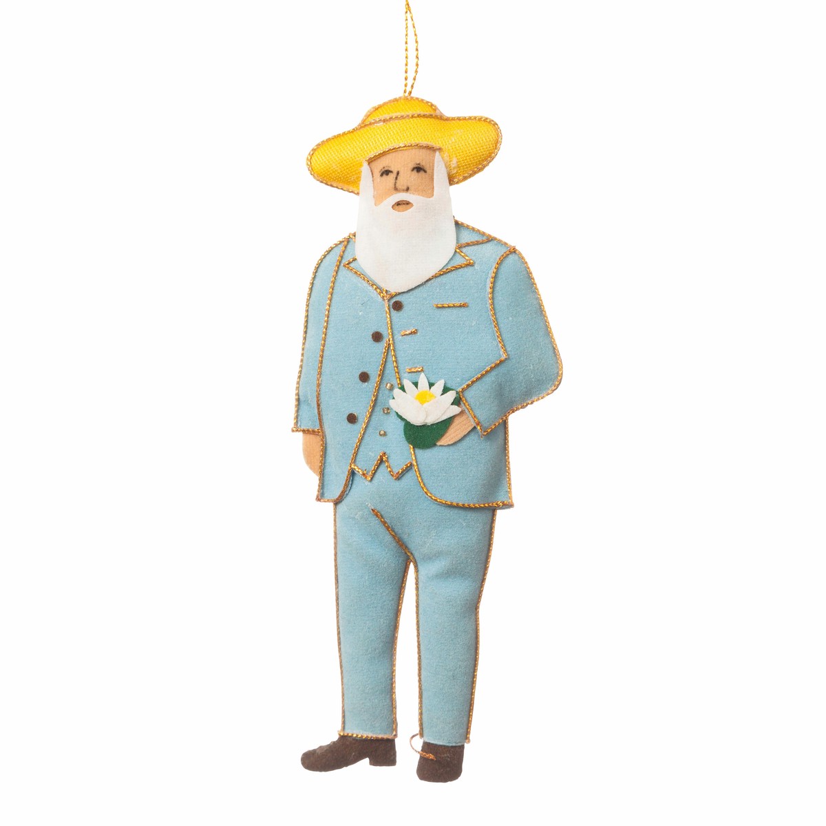 Claude Monet Embroidered Holiday Ornament