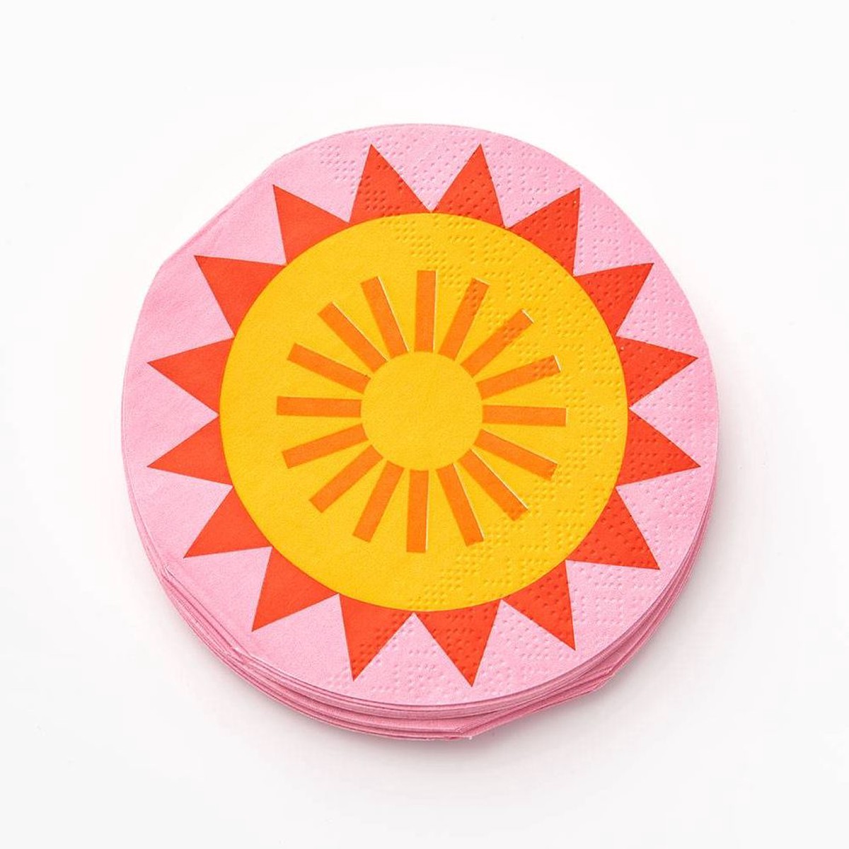 Die-Cut Abstract Sunshine Cocktail Napkins