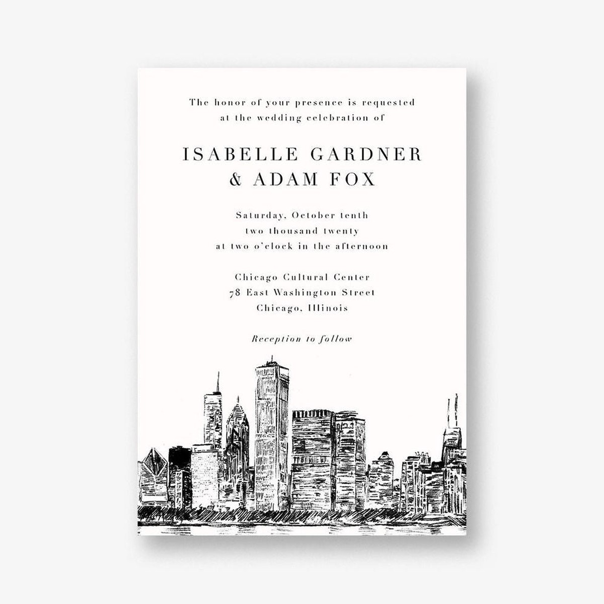Chicago Wedding Invitation