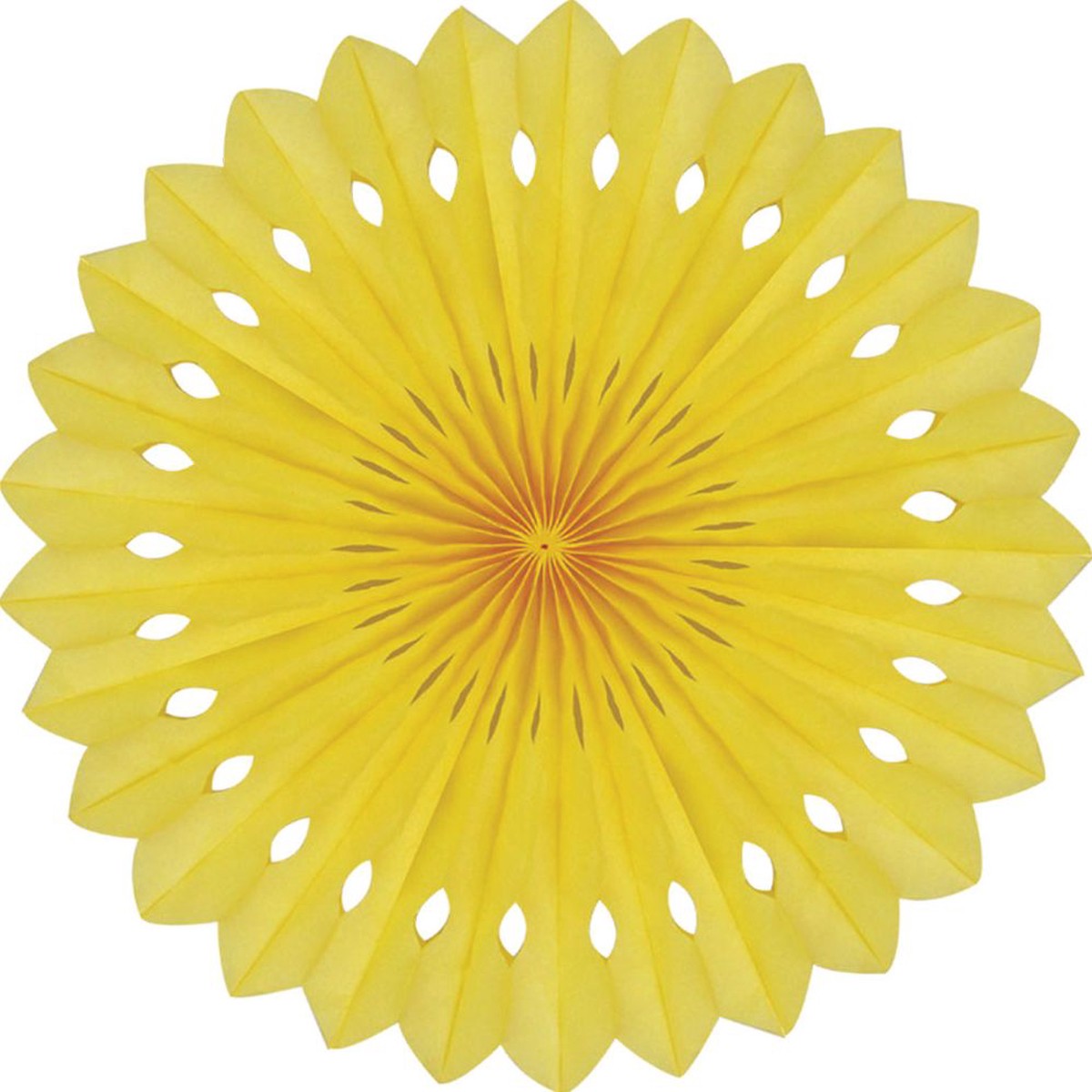 Detailed fan, 30cm, Yellow