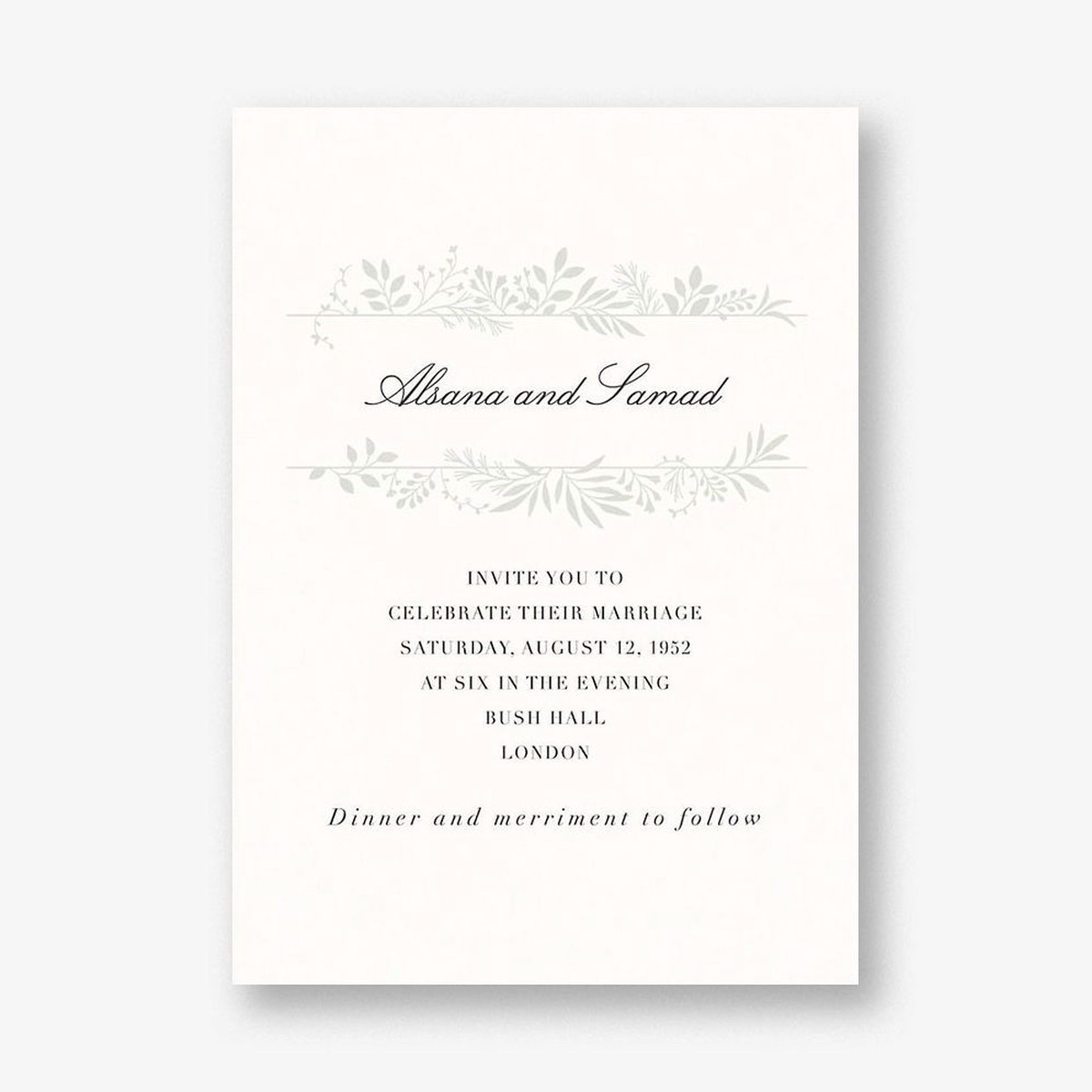 Good Vines Wedding Invitation