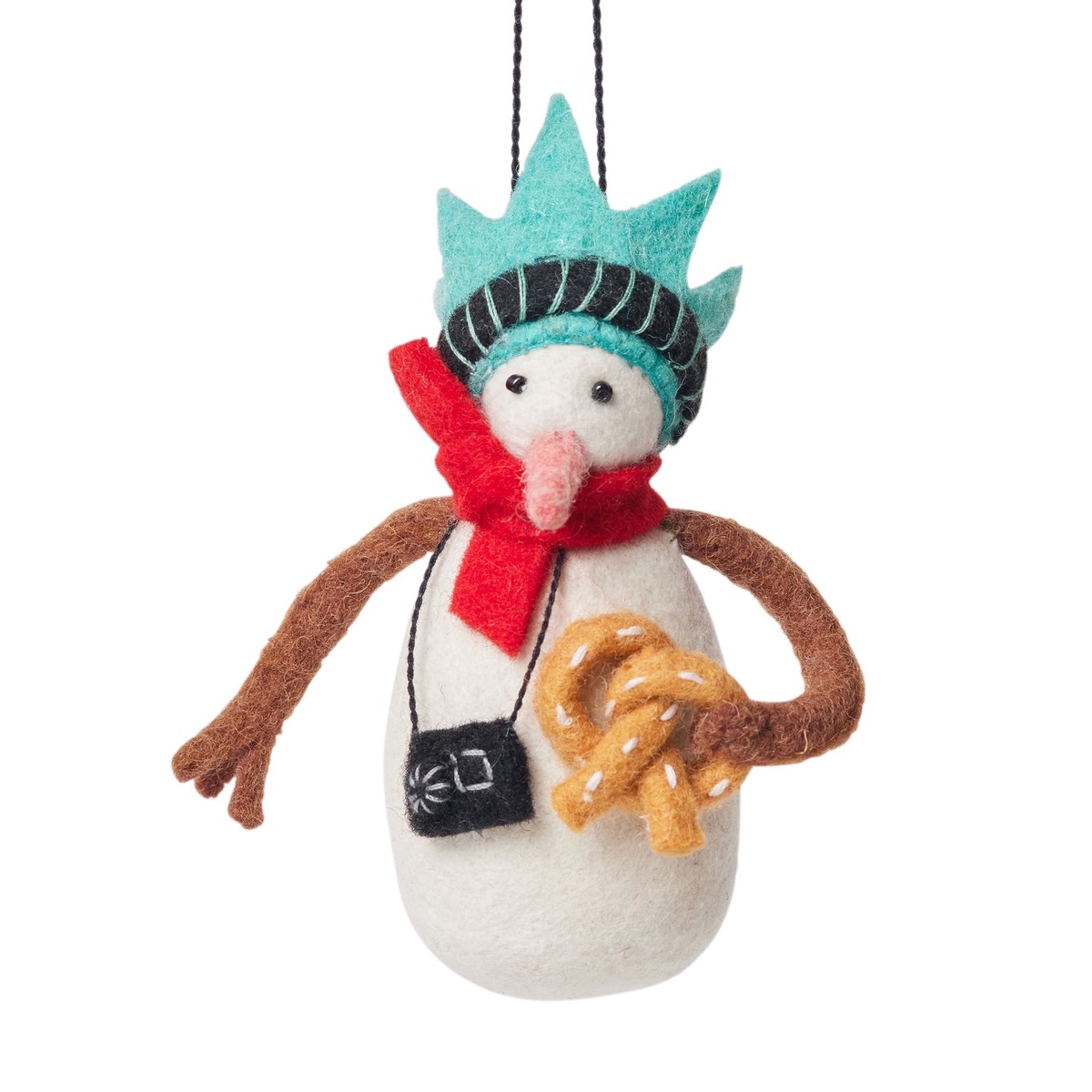 NYC Felt Ornament – Snowman Liberty