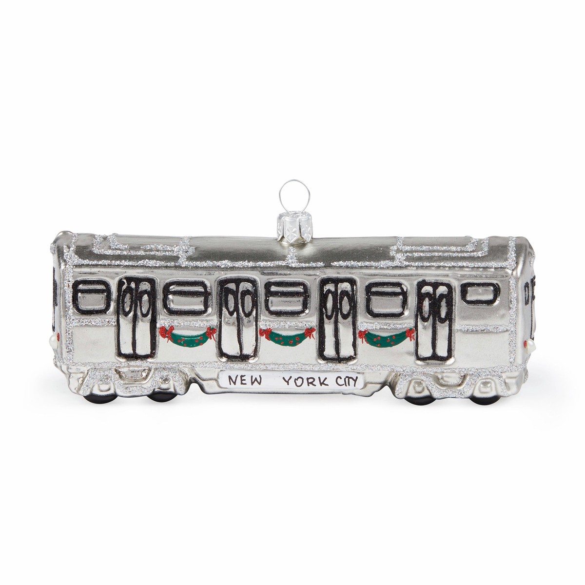 NYC Glass Holiday Ornament – Subway