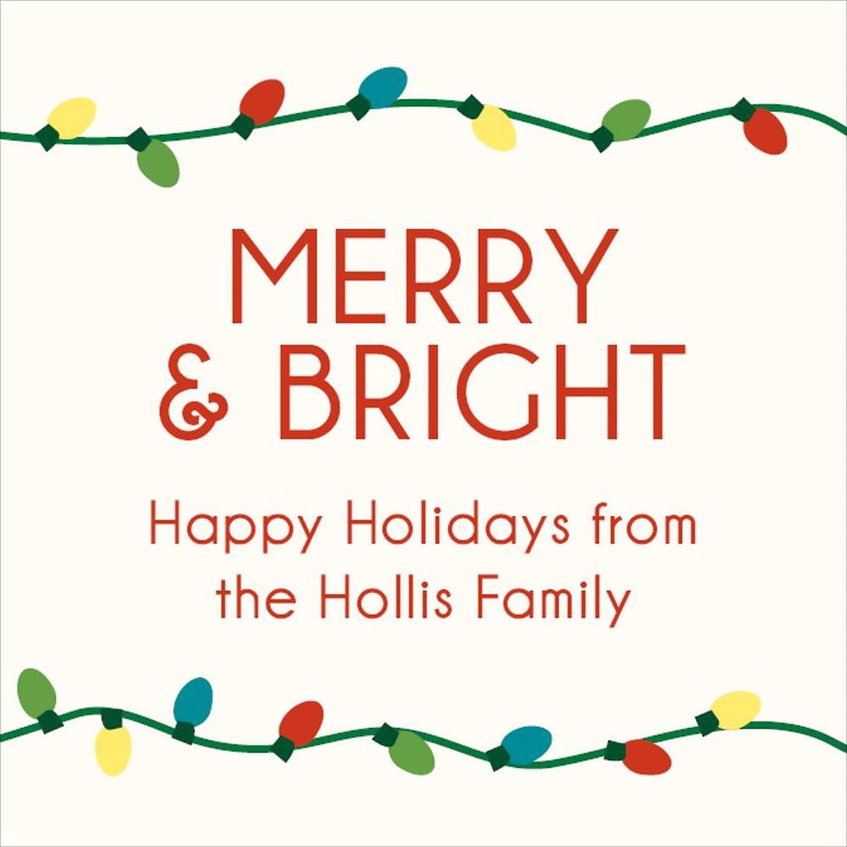 String Lights Holiday Gift Tag Label