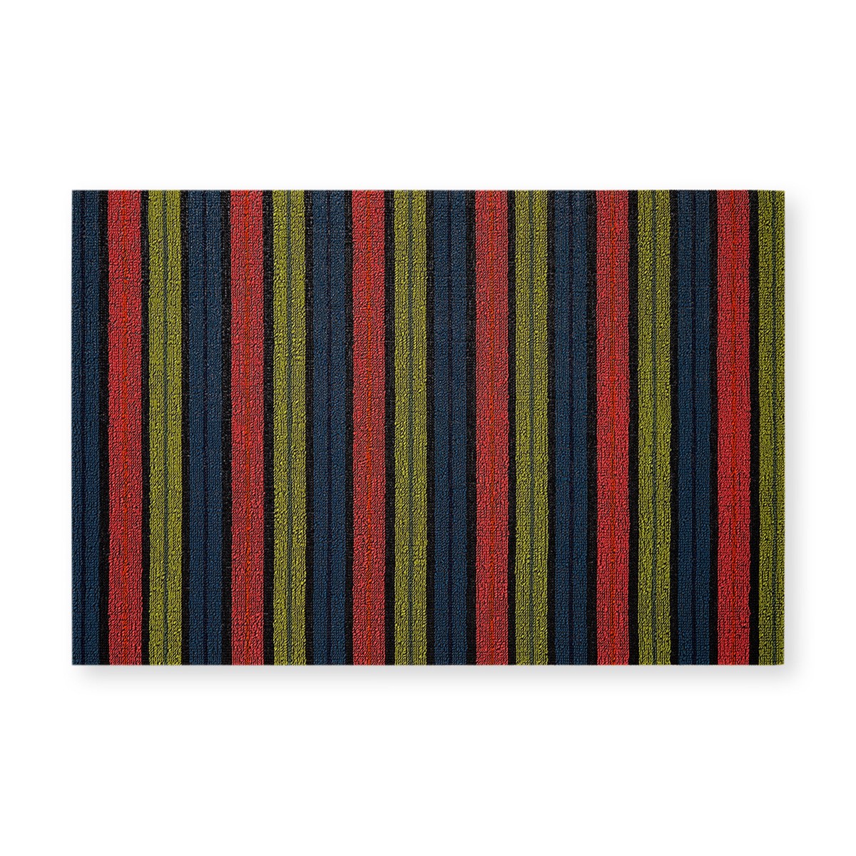 Chilewich Ribbon Stripe Shag Floor Mat – Limelight