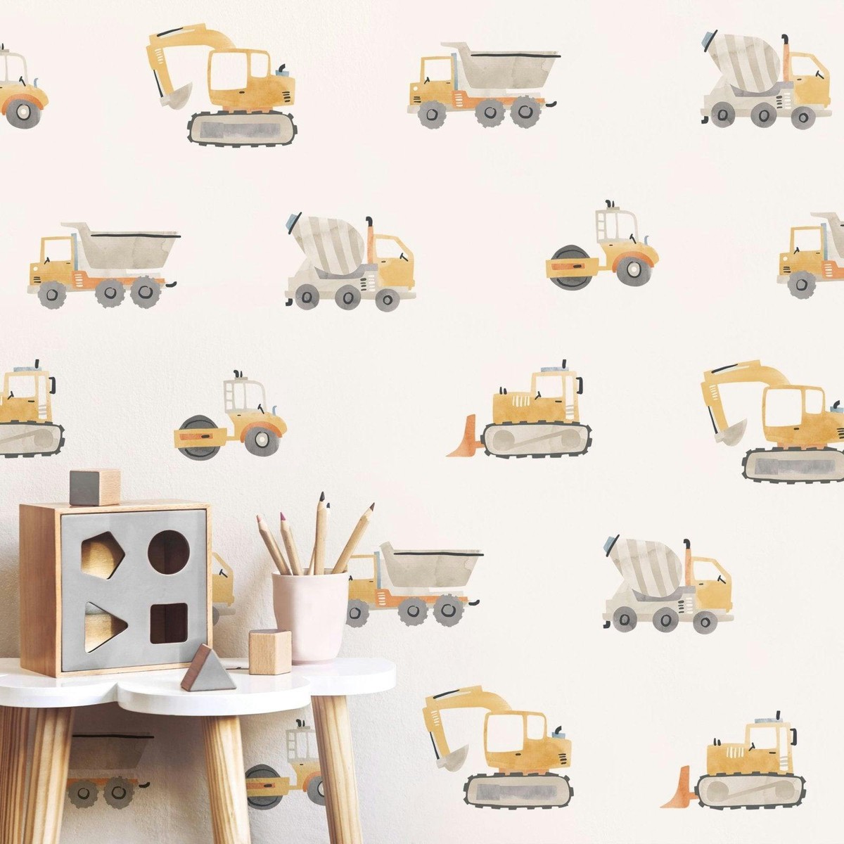 Construction Trucks  Peel-and-Stick Wall Decals