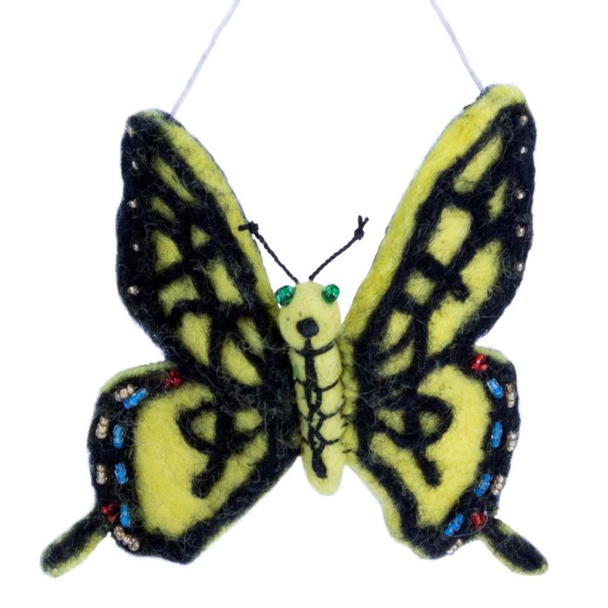 Handmade Wool Tiger Swallowtail Ornament