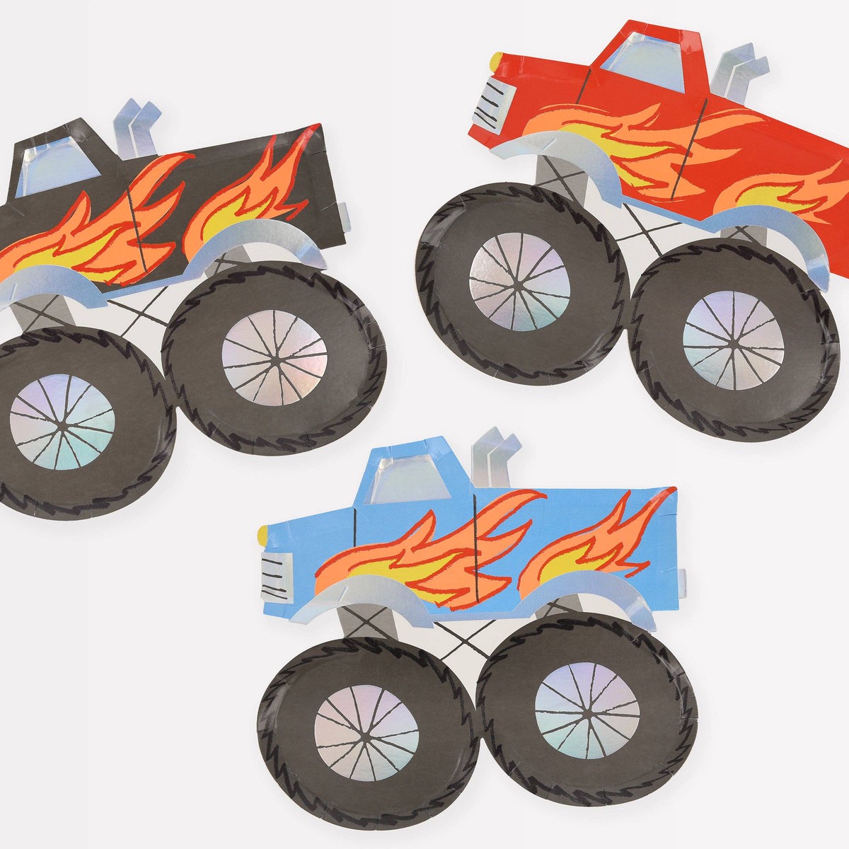 "Big Wheels" Monster Truck Paper Plates by Meri Meri