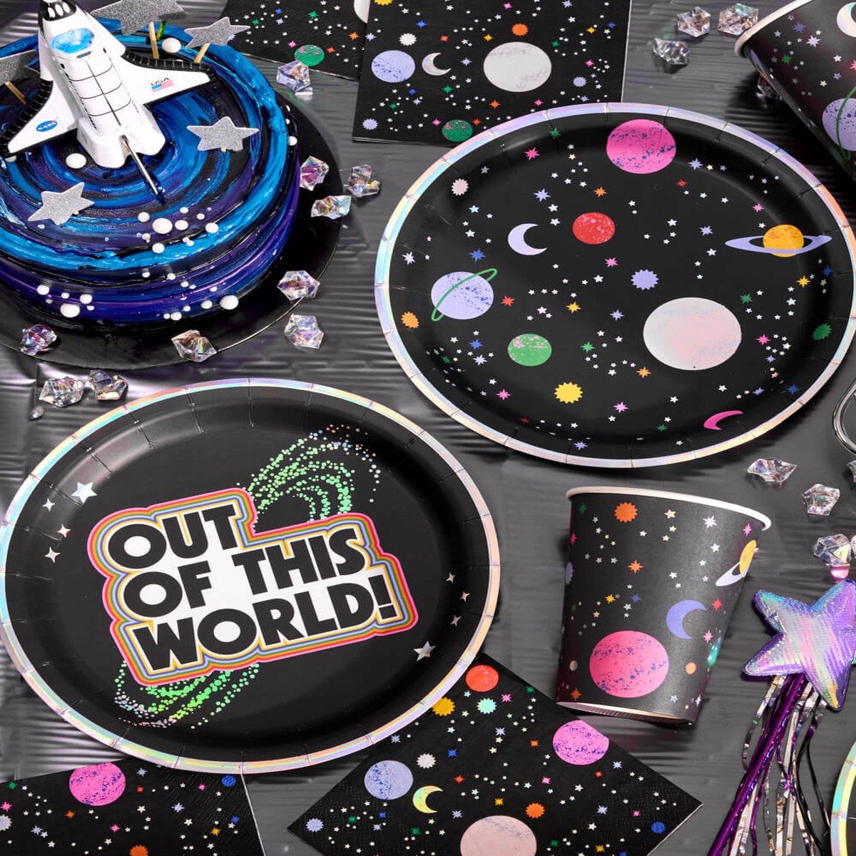 Out of This World Plates - 24 paper plates