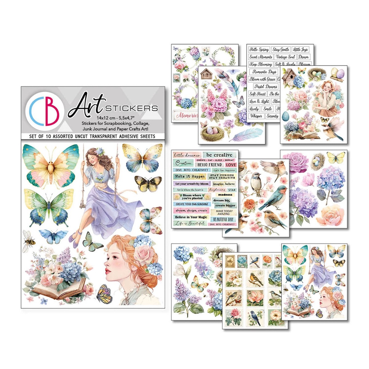 Ciao Bella Mixed Media Stickers - Daydreams