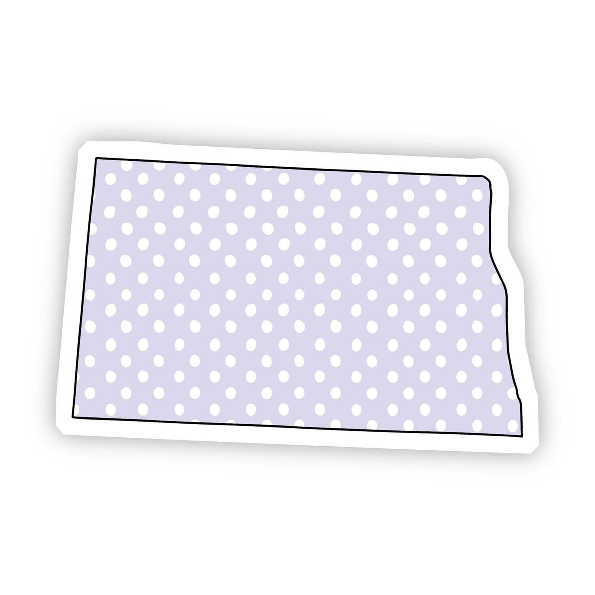 North Dakota Polka Dot Sticker