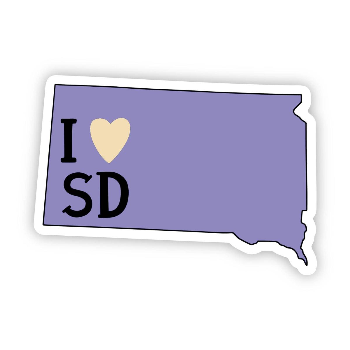 "I Love South Dakota" Sticker