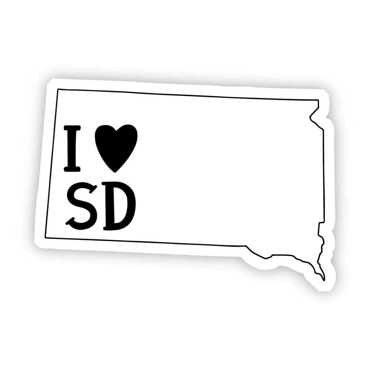 I Love South Dakota Sticker