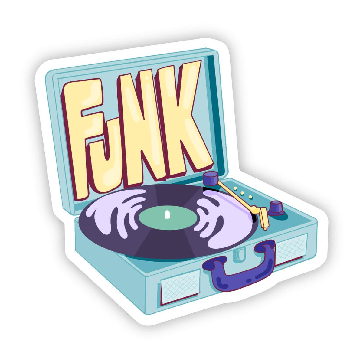 "Funk" record player music sticker
