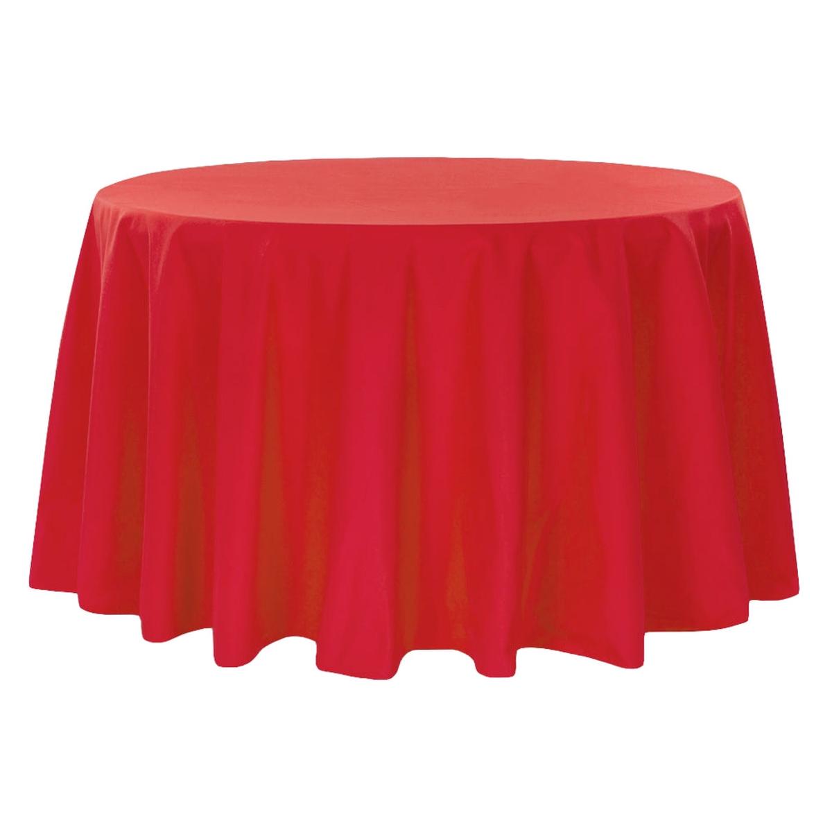 Premium Polyester 108" Round Tablecloth - Red