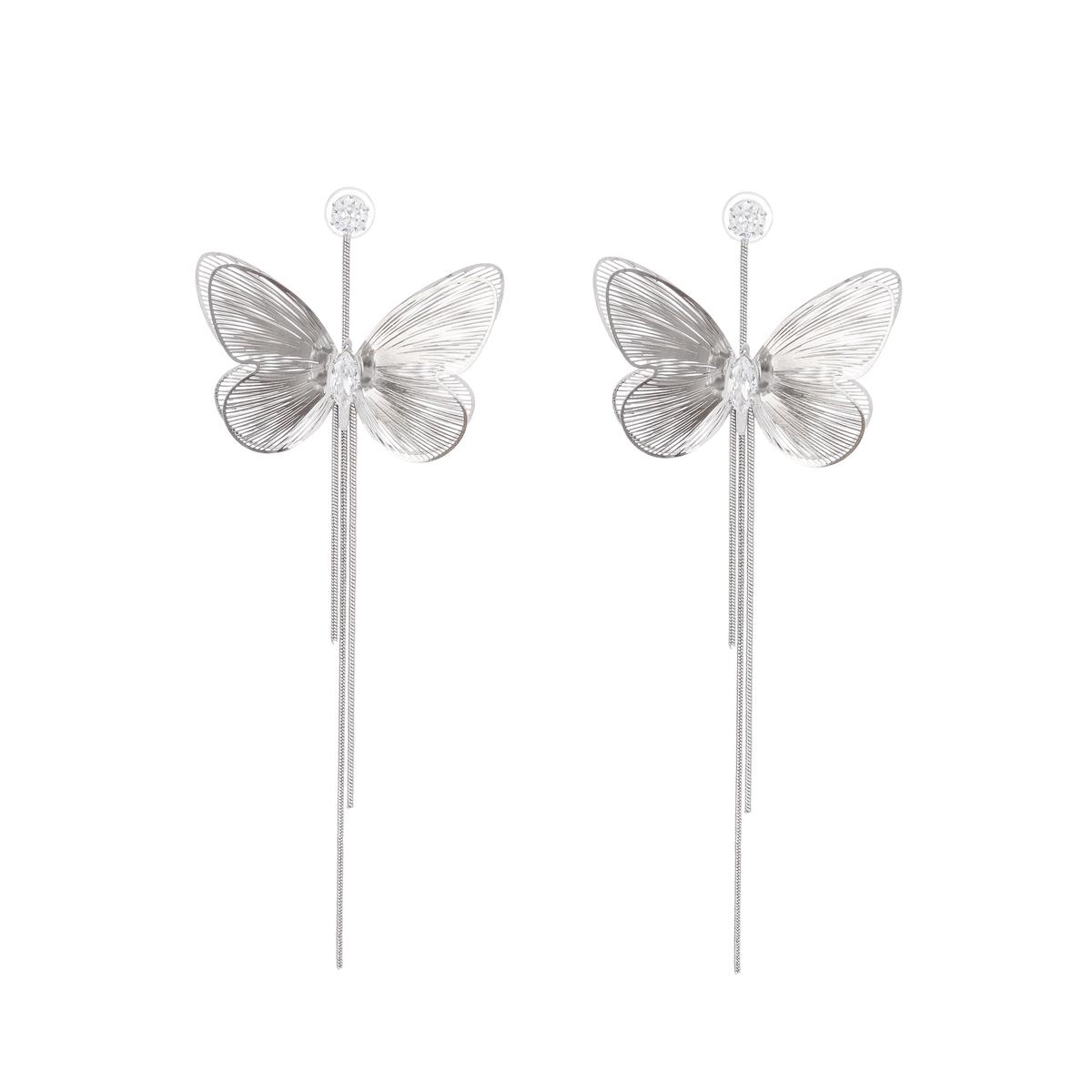 Zo butterfly fringe dangle earrings